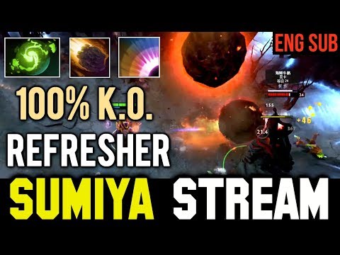 SUMIYA Invoker Maniac! 100% K.O. Refresher Combo Stream DOTA 2 #12