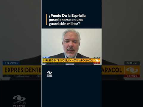 Expresidente Iván Duque habla sobre posesión de De la Espriella en una guarnición militar