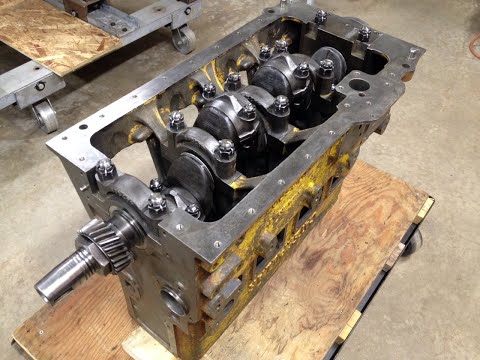 Caterpillar D2 #5J1113 Diesel Engine Assembly Ep.10: Pistons, Rods, & Crankshaft Installed