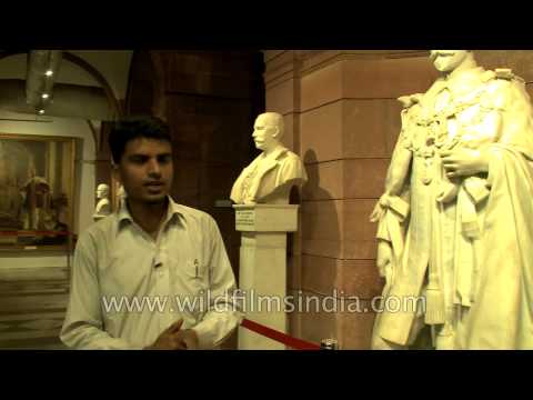 Marble statue of King George V in Marble hall Museum