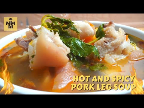 Spicy Pork leg soup | Stewed pork recipe | Pork bone soup - Men Make Meal