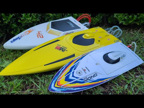 Running A Few Rc Boats - Fast Electric Rc Boat - Fast Mini Mono