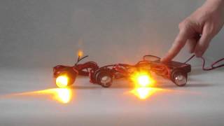 LED stroboskop červený 4ks 1W