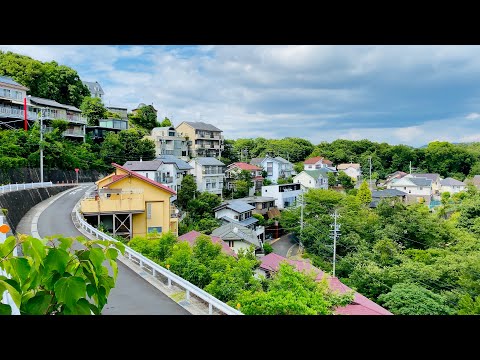 【4K 60fps】Japanese Hillside Residential Walking Tour | Summer Cicadas Sounds | Nagoya, Japan