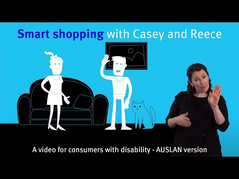 Smart shopping with Casey and Reece - AUSLAN version