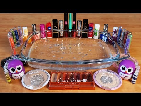 Mixing Makeup and Glitter Into Clear Slime ! Recycling My Makeup In Slime ! SATISFYING SLIME VIDEO Video