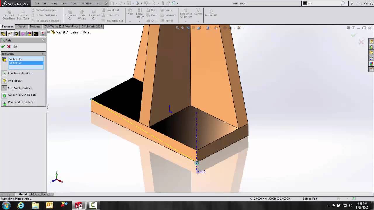SOLIDWORKS Quick Tip - How to Create Reference Geometry Axis