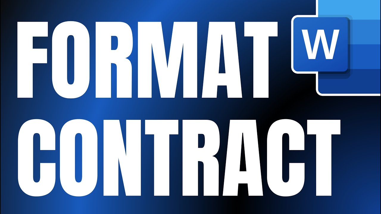 How to Format Contract in Word