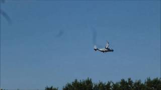 Huge electrified V-22 RC Osprey flight on May 18th 2016 first 30° tilt test