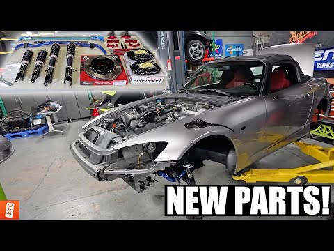 Building A Turbocharged Honda S2000 AP2 - Part 6 - Suspension & Big Brake Kits!