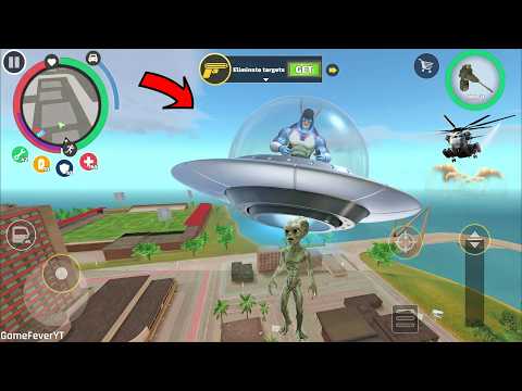 Rope Hero Vice Town (rope hero flies Alien (jadoo) ufo) krish jadu ufo in vice town game - HD
