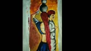 preview picture of video 'Village Rajasthani women acrylic painting'