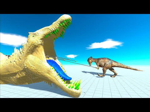 ALBINO SPINOSAURUS HEAD BITES UNITS