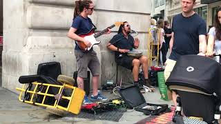 Dennis Brown, Revolution (cover by One Ground) - busking in the streets of London, UK