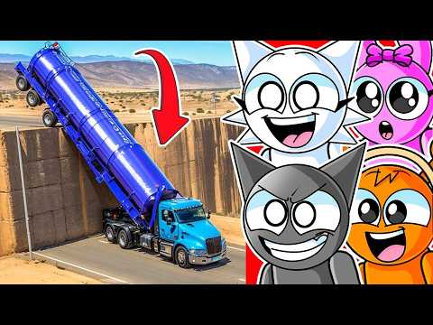 Cars vs Unfinished Roads in BeamNG Drive!