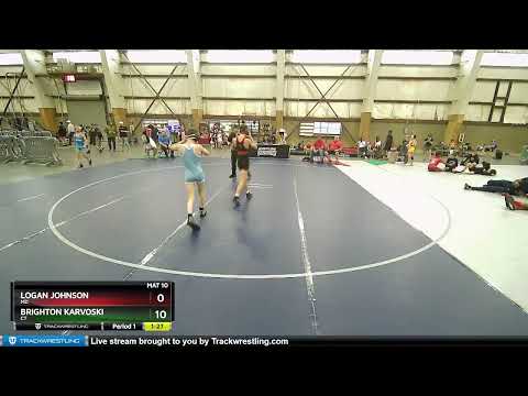 87 Lbs Cons. Round 3 - Logan Johnson, MD Vs Brighton Karvoski, CT E8cf
