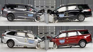 4 MINIVANS Crash Tests - Pacifica, Carnival, Sienna & Odyssey
