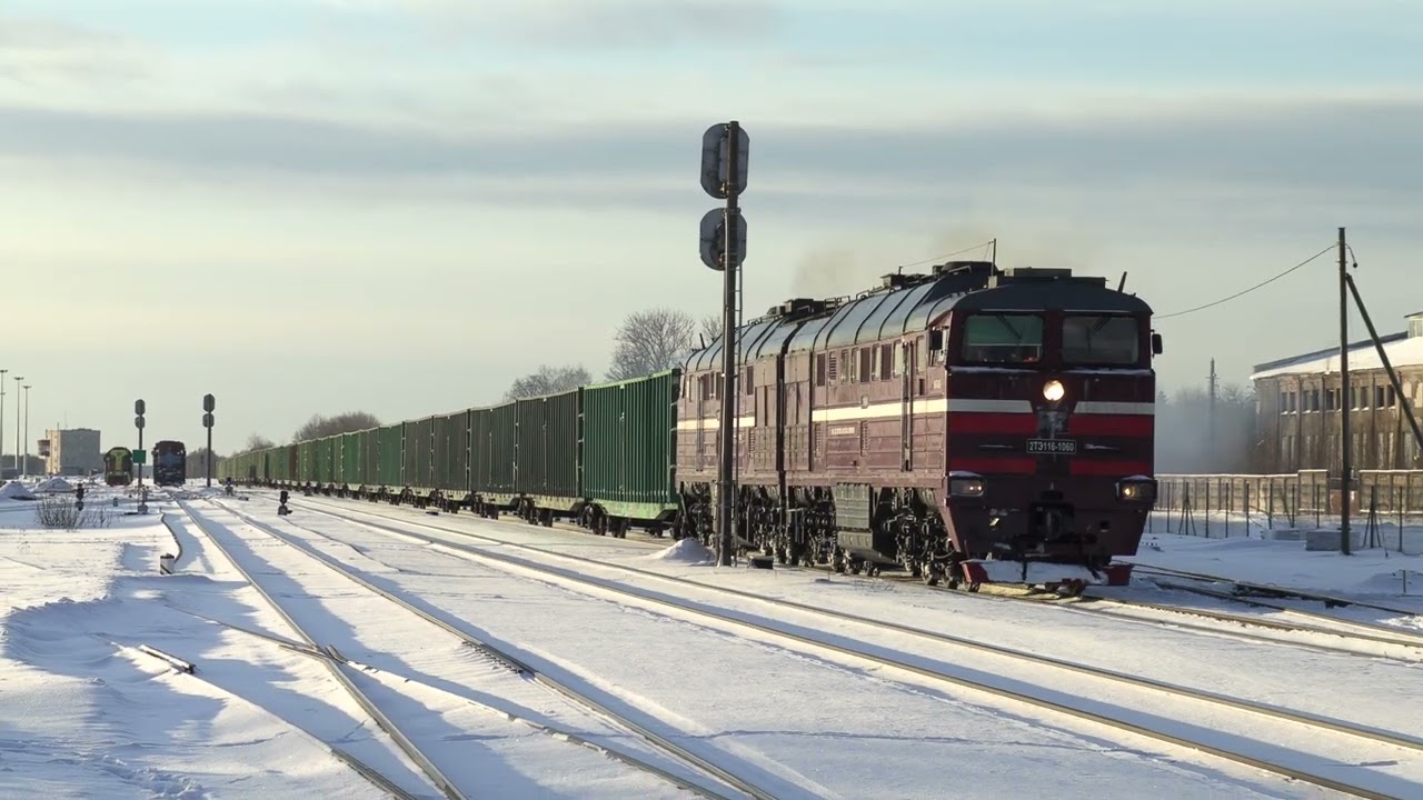 Тепловоз 2ТЭ116-1060 на ст. Тапа / 2TE116-1060 at Tapa station