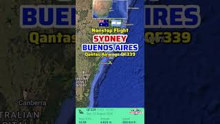 Sydney to Buenos Aires Flight Route with Qantas Airways QF339 | Boeing 787-9 