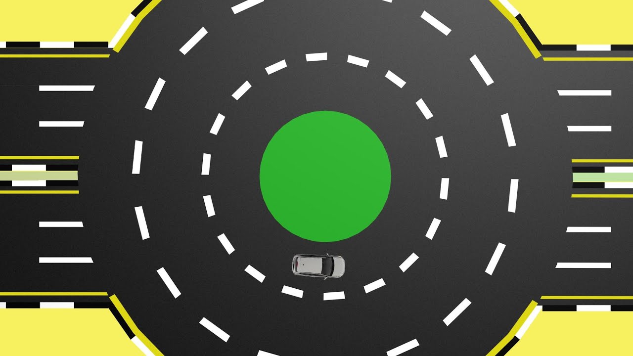 How to drive through Roundabouts?  UAE driving test