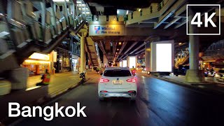 【🇹🇭 4K】Evening Motorcycle Trip in Downtown Bangkok (2022)