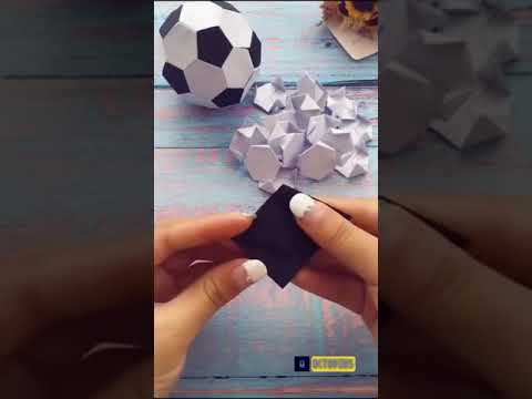 DIY How Make Soccer Ball With Paper #shorts