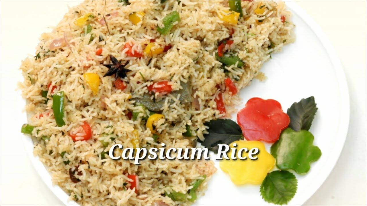 Capsicum Rice in Kannada | ಕ್ಯಾಪ್ಸಿಕಮ್ ರೈಸ್ | Capsicum Rice Recipe in Kannada | Rekha Aduge