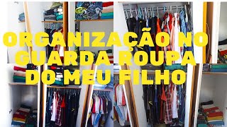 como organizo o guarda roupa do meu filho;
