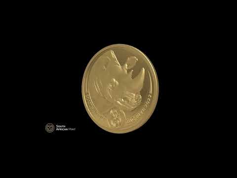 Zlatá mince Big Five Africa - Nosorožec 1/4 oz proof 2022