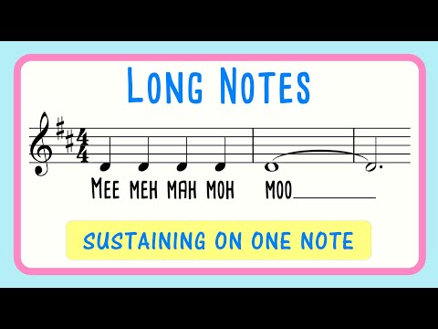 Sustained Singing Vocal Exercise - How to Sing Long Notes - Mee Mah Mah Moh Moo