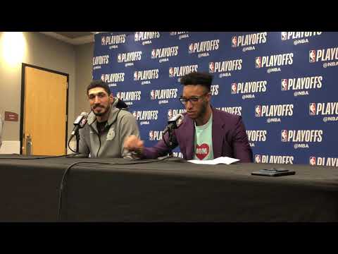 Enes Kanter and Evan Turner postgame: Game 7, Trail Blazers at Denver Nuggets