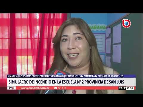 Seguridad escolar: alumnos de Ranchillos participaron en un simulacro masivo de incendio