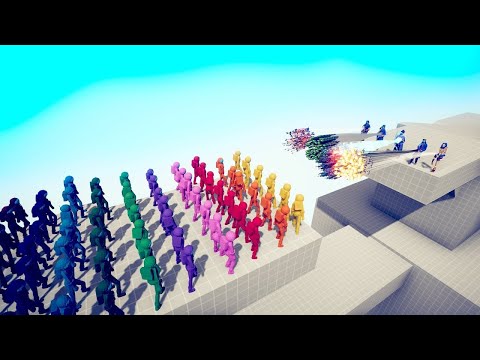 5x RANGED GODS vs 100x UNITS - Totally Accurate Battle Simulator TABS