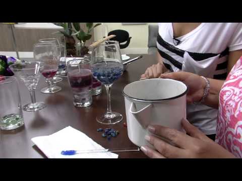 18/09/2013 Mulher.com - Vela em gel com pedras brasileiras - Mônica Mamprim Pires