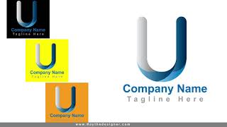 U Letter Logo | How to Design A Letter Logo