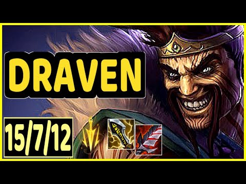 DRAVEN VS LUCIAN - 15/7/12 KDA ADC GAMEPLAY GRANDMASTER I