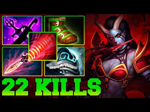 22 Kills QOP Dota 2 Mid - Best Queen Of Pain Dota 2 Pro Gameplay Guide Build 7.35