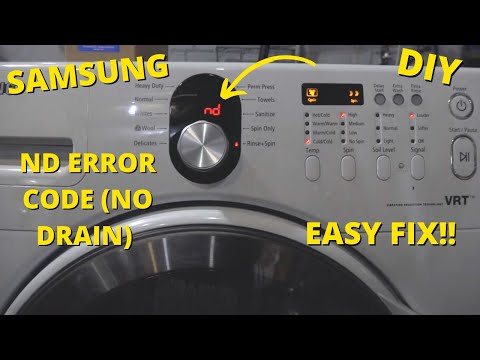 How to Fix SAMSUNG Washer ND Error Code No Drain Tutorial Repair Guide