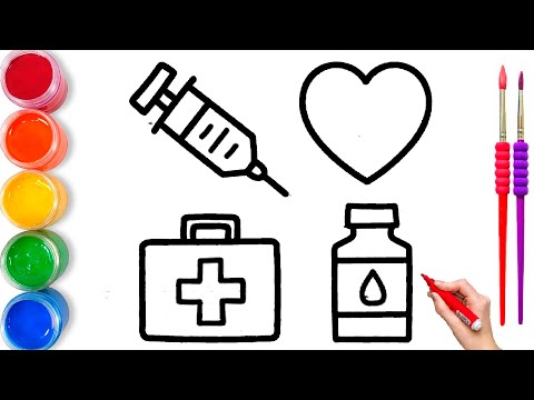 Draw Doctor set picture | Drawing and Coloring for kids