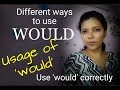 Different uses of WOULD/ Usage of WOULD in detail / spoken english through tamil