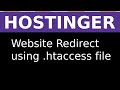How To Redirect Website Using Htaccess Files In Hostinger 2025