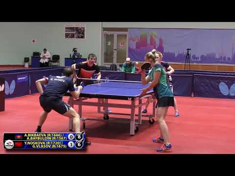 BIKBAEVA, BAYBULDIN  - NOSKOVA, VLASOV 4 #RUSSIAN #tabletennis #настольныйтеннис