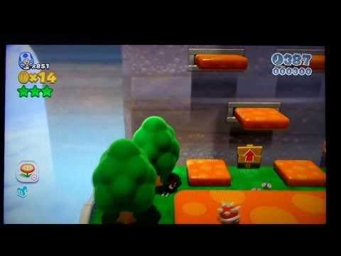 [Super Mario 3D World] World 4-4 Big Bounce Byway Speedrun w/ Tanooki Suit in 81 seconds