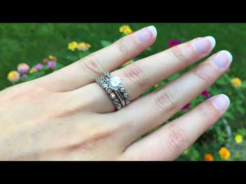 1/2 Carat Half Bezel Set Ring Guard - TwoBirch RG253-H