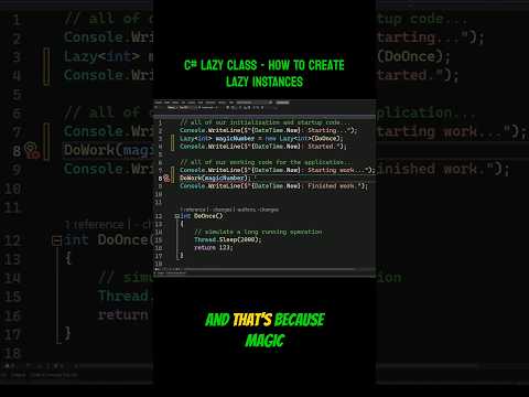 One Simple Change To Make Code LAZY In C# #dotnet #csharp
