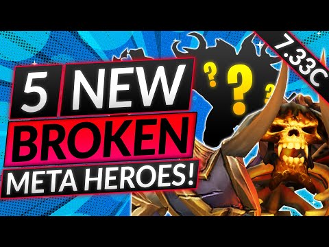 5 UPDATED BROKEN HEROES in Patch 7.33c - Best Hero to Main EVERY ROLE - Dota 2 Tier List Guide