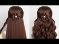 Easy Cute Hairstyle Long Hair Braid Simple Hair Style Girl For Wedding Guest