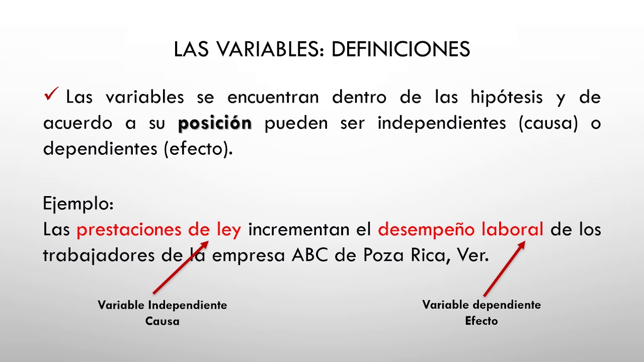 HIPÓTESIS, VARIABLES E INDICADORES