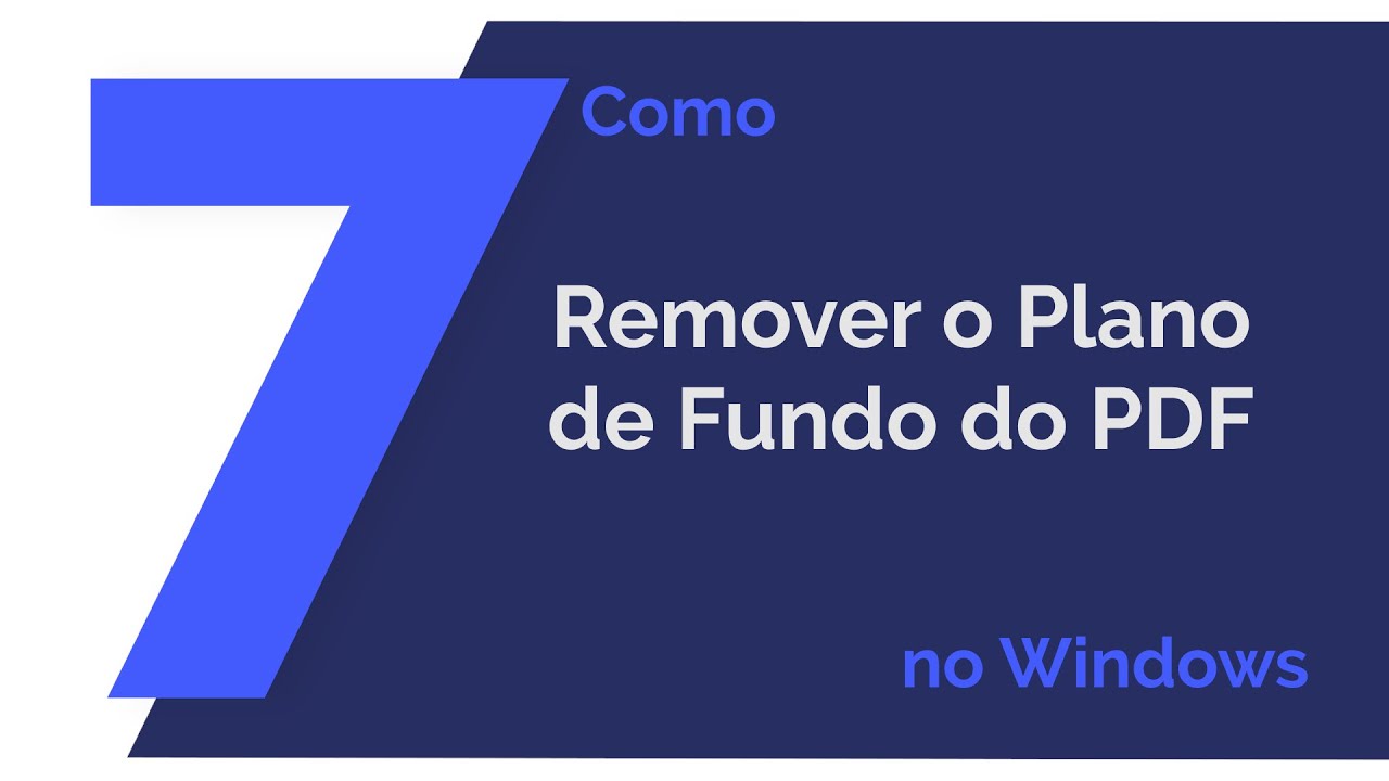 Como Remover o Plano de Fundo do PDF no Windows