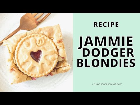 The BEST EVER Jammie Dodger Blondies | Step by Step Recipe and Top Tips
